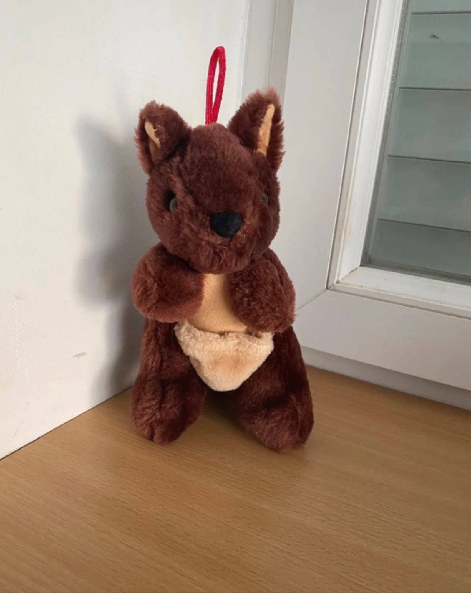 Peluche Kangourou Vintage Marron Doudou Déco Collection 15cm